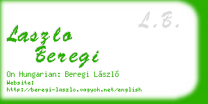 laszlo beregi business card